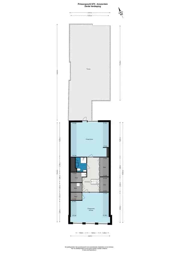 Te Huur Appartement Prinsengracht Amsterdam 158m2 Dakterras