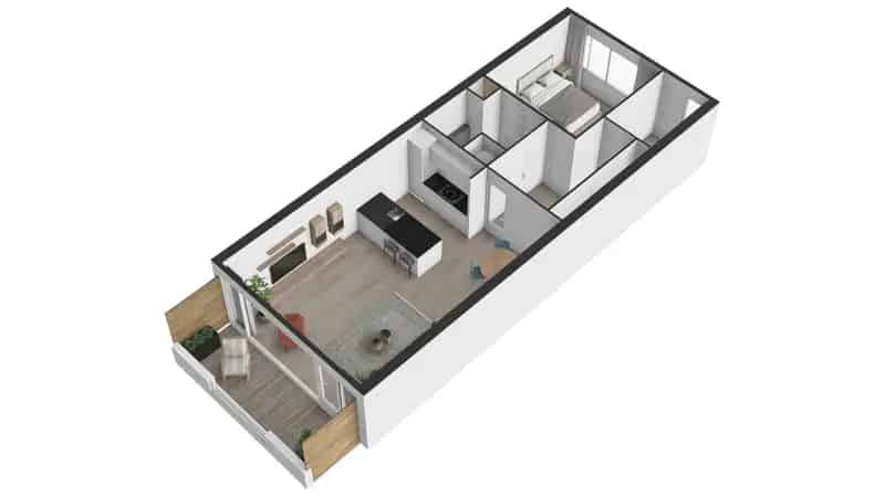 Appartement te koop Blaricum: modern 2-kamer appartement met balkon en parkeerplaats